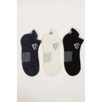 Katia & Bony 3'lü Paket Golf Unisex Step Çorap Siyah/Beyaz/Lacivert - 43 - 45
