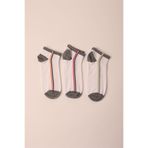 Katia & Bony 3'lü Paket Way Patik Çorap 43-46, 43-46, 12201M4007, Beyaz, erkek