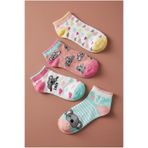 Katia & Bony 4'lü Paket Lazy Koala Desenli Kız Çocuk Patik Çorap 2-4 Yaş, 2-4 Yaş, 12101K2016-U78, Karışık, kız-çocuk