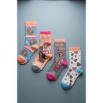 Katia & Bony 4'lü Paket Lovely Bear Kız Çocuk Desenli Soket Çorap 9-12 Yaş, 9-12, 22101K2038-U78, MIX, kız-çocuk