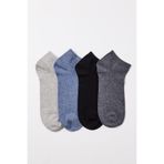 Katia & Bony 4'lü Paket Step Çorap Mix 43-46, 43-46, 12401G2163, Gri Melanj Karışık, erkek