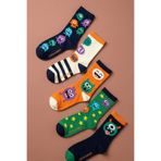 Katia & Bony 5'li Paket Sevimli Canavar Çocuk Soket Çorap 5-8 Yaş, 5-8 Yaş, 22501G2021, Desenli, erkek-çocuk