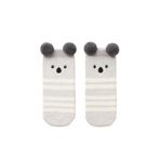 Katia & Bony Bebek Ponpon Aksesuarlı Koala Desenli Soket Çorap 0-12 Ay, 0-12 Ay, 22501B1002, Gri, üniseks-bebek