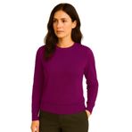 Katia & Bony Bisiklet Yaka Triko Kazak, l-xl, 22510W3002, PURPLE, Kadın