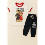 Katia & Bony Çocuk Love Ayıcık Pijama, 6-7 Yaş, 12512K2030, Desenli, üniseks-çocuk