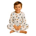 Katia & Bony Çocuk Uzay Baskılı Pijama Takımı, 3, 22512G2006, Desenli, erkek-çocuk