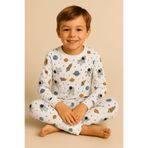 Katia & Bony Çocuk Uzay Baskılı Pijama Takımı, 8, 22512G2006, Desenli, erkek-çocuk