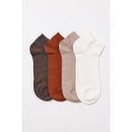 Katia & Bony Erkek 4'lü Paket Step Çorap Kahverengi Mix - 39 - 42