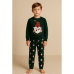 Katia & Bony Erkek Çocuk Santa Claus Yılbaşı Temalı Pijama Altı Yeşil - 6 - 7 Yaş