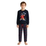 Katia & Bony Erkek Çocuk Snowboard Sweatshirt Pijama Üstü Lacivert - 10 - 11 Yaş