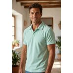 Katia & Bony Erkek Polo Yaka Havlu T-Shirt Mint - Light Mavi