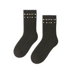 Katia & Bony İnci Aksesuarlı Fitilli Soket Çorap, 35-38, 22501W3020, Gri, kadın