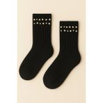 Katia & Bony Kadın İnci Aksesuarlı Fitilli Soket Çorap SİYAH - 39 - 42 - Siyah