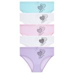 Katia & Bony Kız Çocuk 5'li Paket Renkli Slip Külot - Kalpler, 2-yas, 22403G4005, ÇOK RENKLİ, kız-çocuk