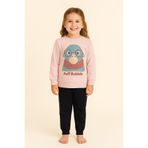 Katia & Bony Kız Çocuk Bubble Desenli Pijama Takımı 8-9 Yaş, 8-9 Yaş, 22510G2001, Pembe, kız-çocuk