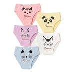 Katia & Bony Kız Çocuk Hayvan Baskılı 5'li Slip Külot, 2-yas, 12503G1052, ÇOK RENKLİ, kız-çocuk