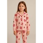 Katia & Bony Kız Çocuk Kalpli Teddy Desenli Pijama Takımı 8 Yaş, 8 Yaş, 22512G2029, Pembe, kız-çocuk
