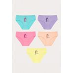 Katia & Bony Kız Çocuk Kedi Desenli 5'li Slip Külot - Çok Renkli - 8