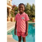 Katia & Bony Kız Çocuk Polo Yaka Havlu Şort Takım, 4-5 Yaş, 12610K2002, Pembe, kız-çocuk
