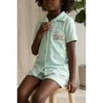 Katia & Bony Kız Çocuk Polo Yaka Mavi Havlu Şort Takım 10-11 Yaş, 10-11 Yaş, 12610K2002, LIGHT MAVİ, kız-çocuk
