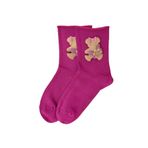 Katia & Bony Kız Çocuk Teddy Aksesuarlı Lastiksiz Modal Çorap, 9-12-yas, 12501G1012, Mor, kız-çocuk