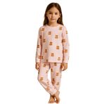 Katia & Bony Kız Çocuk Teddy Pijama Takımı Pembe 4 Yaş, 4 Yaş, 22512G2027, Desenli, kız-çocuk