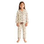 Katia & Bony Kız Çocuk Xmass Pijama Takımı, 24-36-ay, 22512K2006, Ekru, kız-çocuk