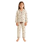 Katia & Bony Kız Çocuk Xmass Pijama Takımı, 8-9-yas, 22512K2006, Ekru, kız-çocuk