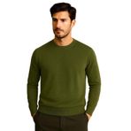 Katia & Bony Premium Bisiklet Yaka Kazak, S/M, 22510M4004, HAKİ, Erkek