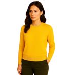 Katia & Bony Premium Bisiklet Yaka Kazak, S/M, 22510W3002, Sarı, Kadın