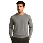 Katia & Bony Premium Bisiklet Yaka Triko Kazak Gri S/M, S/M, 22510M4004, GREY, Erkek