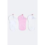 Katia & Bony Run 3 lü Çocuk Basic Patik Çorap Beyaz/Beyaz/Pembe - Beyaz - Pembe - 9 - 12