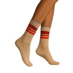 Katia & Bony Unisex Boom Desenli Soket Çorap, 43-46, 22501U4008, Bej, üniseks-yetişkin