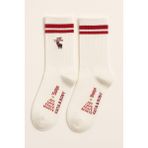 Katia & Bony Unisex Geyikli Yılbaşı Soket Çorap Beyaz - 39 - 42