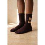 Katia & Bony Unisex Teddy Desenli Soket Çorap Mor - 35 - 38