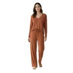 Katia & Bony Uzun Kollu Pijama Üstü, xl, 22511W3001, MOKA, kadın