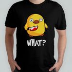 Katil Civciv What? Unisex %100 Pamuklu Bisiklet Yaka T-Shirt - Siyah - 8 - 12 Yaş