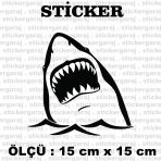 Katil Jaws Kopek Baligi 2 Adet Sticker