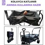 Katlanabilir | Büyük Tekerlekli Plaj Kamp Arabası | Çocuk Yük Taşıma İçin Katlanabilir Alışveriş Arabası | Bahçe, Seyahat Alışveriş İçin Hafif Taşıma Arabası.