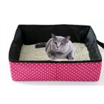 Katlanabilir Çöp Kutusu, Taşınabilir Kedi Tuvalet, Katlanır Kedi Poop Pot, Kedi Lazımlık, Pet Kedi Malzemeleri (Yurt Dışından) - Pembe