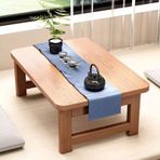 Katlanabilir Japon Zemin Yemek MasasıKüçük Alan Oturma Odası ve Resepsiyon için Düşük Masa ChabudaiTable Şık Dekor 70x40x35 cm Birincil Renk