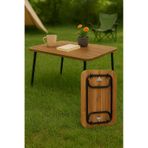 Katlanabilir Kamp Masası Piknik Masası 50x80 - Çam Atlantik Çam