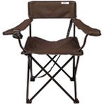 Katlanabilir Kamp Sandalyesi – 120 Kg Taşıma Kapasiteli, Taşıması Kolay, Kumaş Açık Kahve - 6456 Ecorce Tube Marron - Polyester
