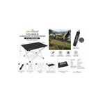 Katlanabilir Kumaş Kamp ve Piknik Masası Siyah Geniş Model 73x55x48 cm – Taşıma Çantalı Alüminyum İskeletli Portatif Outdoor Masa