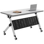 Katlanabilir Mobil Konferans Masası Tekerlekli Flip Top Seminer Masası Ahşap Eğitim Masası Metal Ayaklı Ofis Toplantı Odası Yönetim Kurulu Sınıf Kullanımı