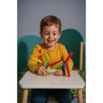 Katlanabilir Montessori Eğitici Oyuncak Seti, Zeka Geliştirici 3+ Yaş - Seçenek 1 - Açık Beyaz - Gri