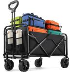Katlanabilir Pazar Arabası, 100 Kg Taşıma Kapasitesi, Sağlam Çelik Gövde, Oxford Kumaş, Su Geçirmez Tasarım, 360 Derece Manevralı Tekerlek, Kamp, Plaj, Pazar, Market İçin Vagon Taşıma Arabası
