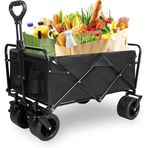 Katlanabilir Pazar Arabası, 150 kg Taşıma Kapasitesi, Sağlam Çelik Gövde, Fren Sistemli Kalın Tekerlekler, Su Geçirmez Oxford Kumaş, 360 Derece Manevralı, Kamp, Plaj, Market İçin Vagon Taşıma Arabası