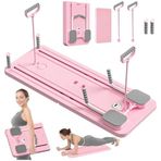 Katlanabilir Pilates ve Egzersiz Aleti, Ev Tipi Pilates İstasyonu, Zayıflamaya ve Sıkılaşmaya Yardımcı, Karın, Kol ve Bacak Çalıştırma, Direnç Bantlı, Zamanlayıcı Dahil, Kaymaz Pedli Spor Platformu