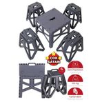 Katlanabilir Pratik Kamp Seti 1 Adet Piknik Masası + 4 Adet Katlanır Tabure